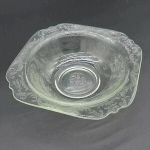 Indiana Glass Madrid Recollection Soup Bowl with Square Rim Vintage